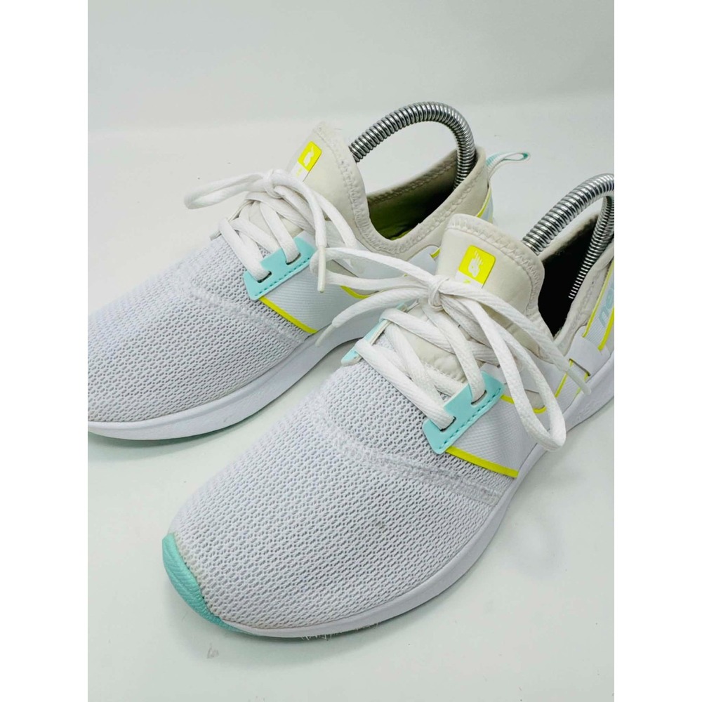 New Balance NB Nergize Sport Snearkers WNRGSM1 Womens Size 7.5 White Aqua Neon - Picture 8 of 11